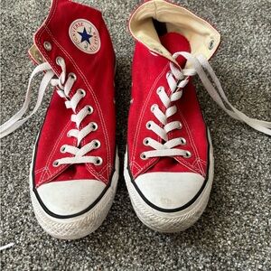 Converse Women’s Red High-Top Sneakers 10.5
